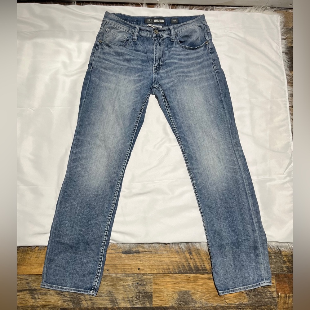 BKE Buckle Jake Jeans Mens 32R Straight Leg Blue Denim 32x32